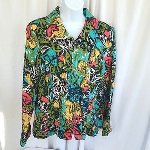 Requirements Women's Multicolored Light Weight Zipper Jacket Size Large